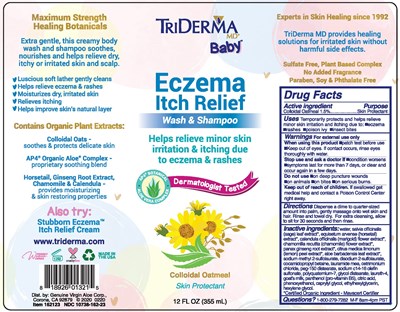 Bottle Label (Baby Eczema Itch Relief Washshampoo 2oz (004))